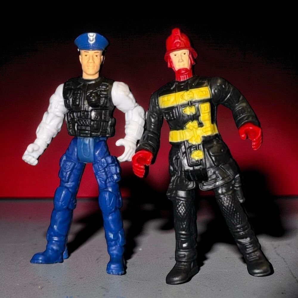 Chap Mei FIRE RESCUE & Police SQUAD Firemen Firefighter Red Figure A49